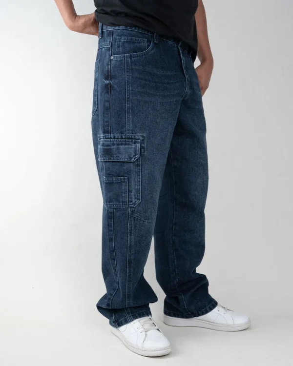 PANTALÓN JEAN RIGÍDO (BAGGY/CARGO) CARTHER T. STONE BLUE