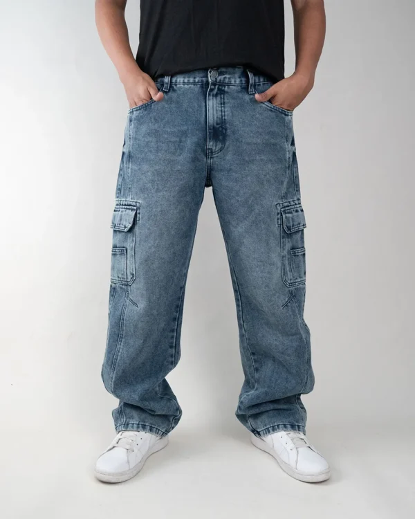 PANTALÓN JEAN RIGÍDO (BAGGY/CARGO) CARTHER T. CRISTAL ORANGE