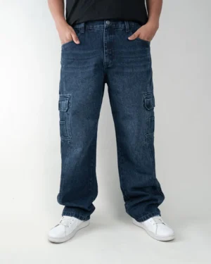 PANTALÓN JEAN RIGÍDO (BAGGY/CARGO) CARTHER T. STONE BLUE