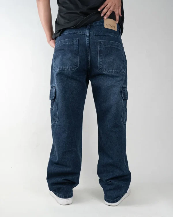 PANTALÓN JEAN RIGÍDO (BAGGY/CARGO) CARTHER T. STONE BLUE